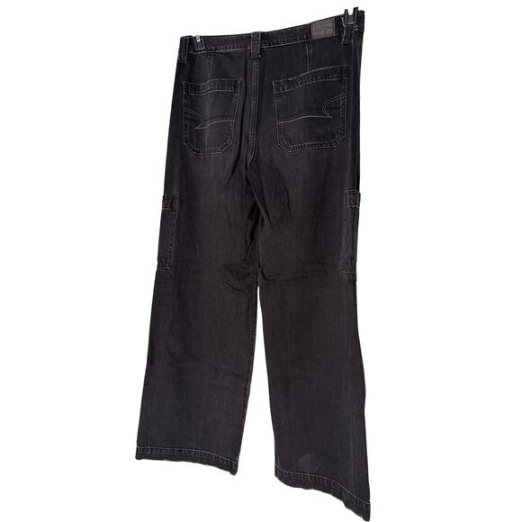 American Eagle Comfort Stretch Waistband Sz 10 Black Wash Jeans - Picture 3 of 11